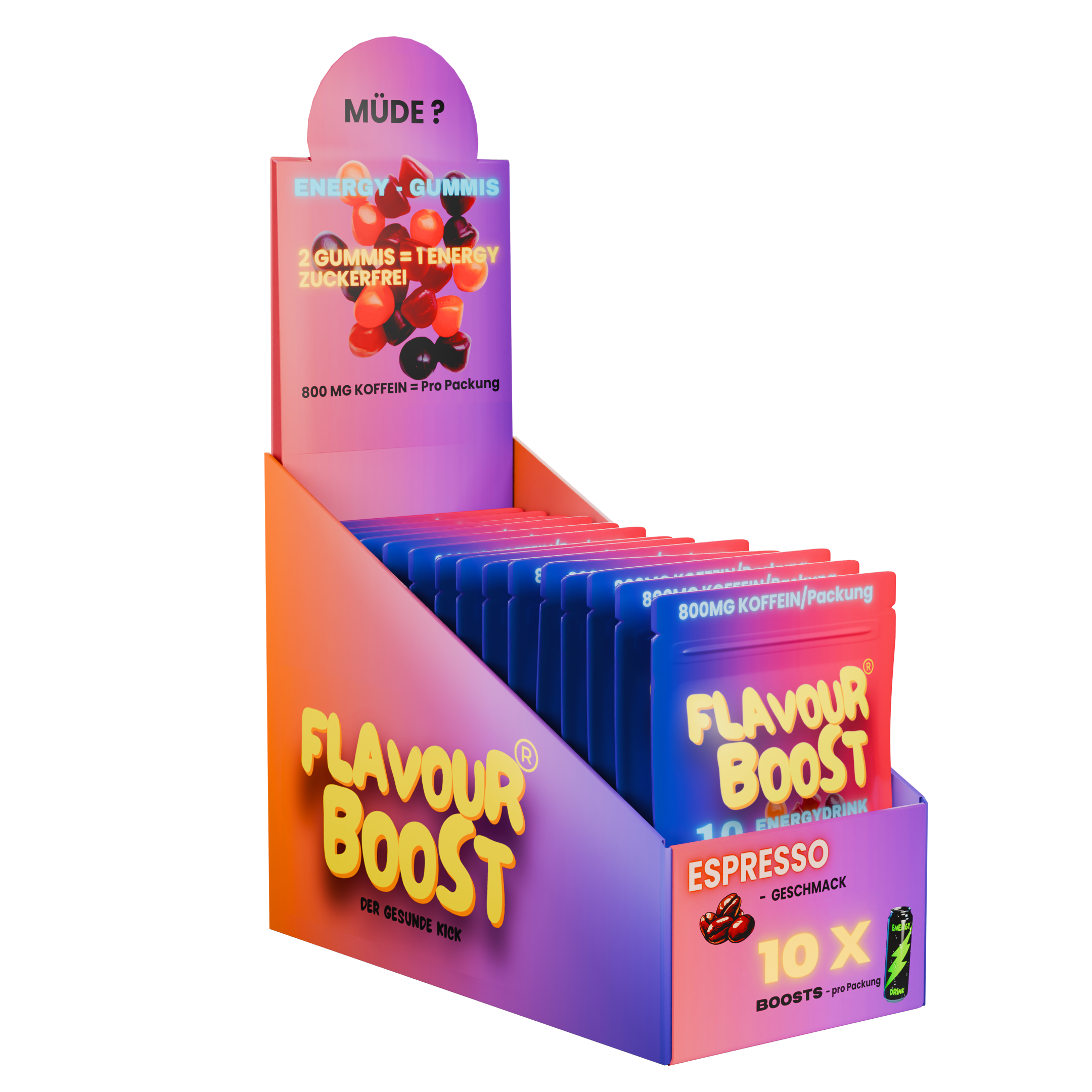 Koffein Fruchtgummis (Displays)